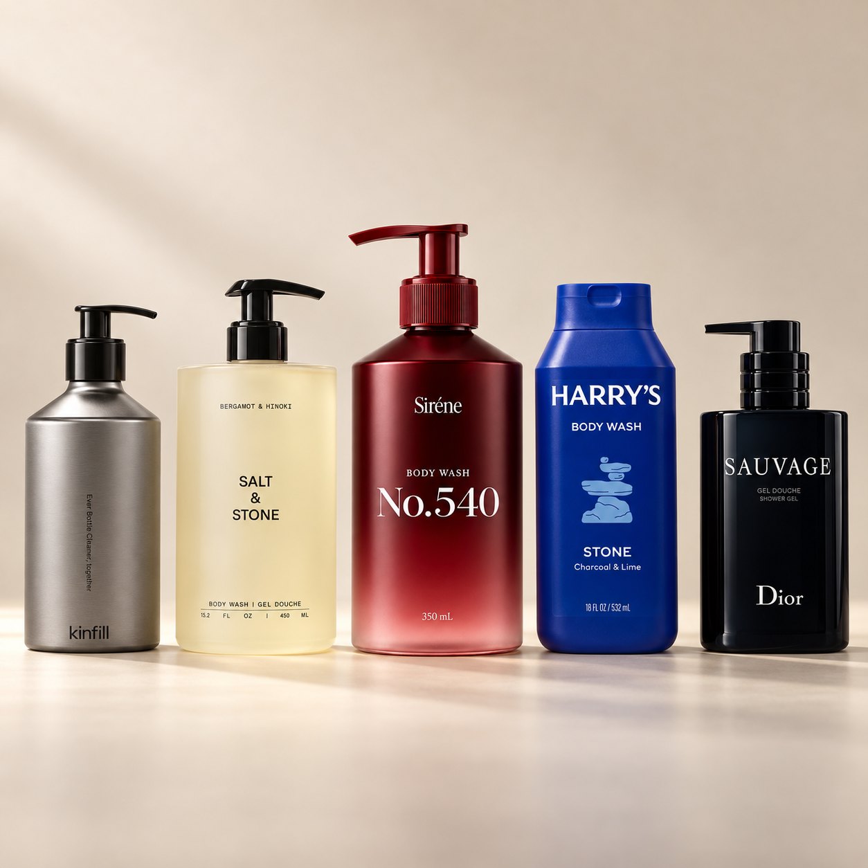 Five scented body washes compared in the review